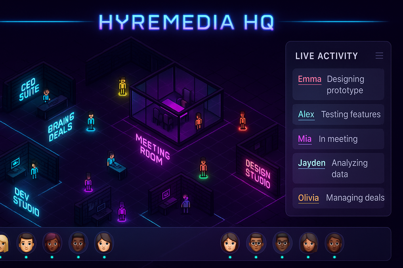 Office HQ — Cyberpunk Glass